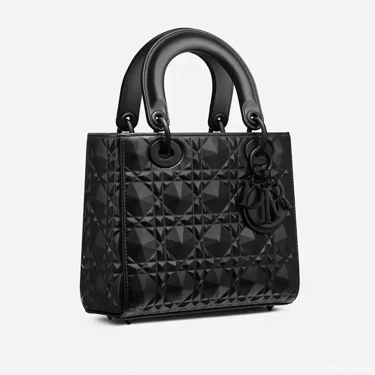 Cheap Calfskin Lady Motif Dior Diamond Cannage with Ultramatte ABCDior Black Bag My 0513 Luxury